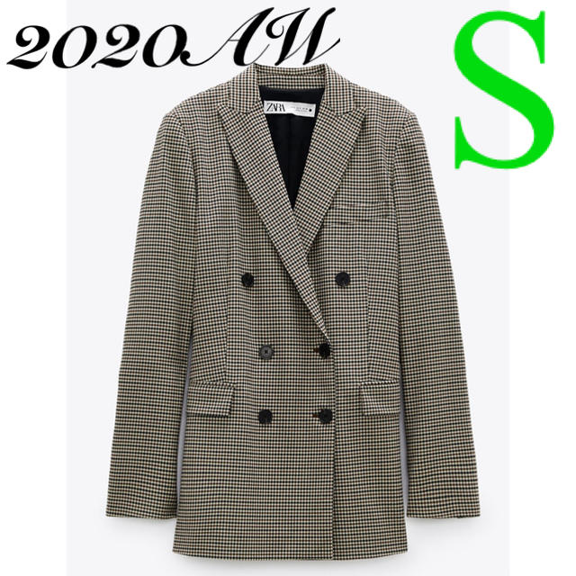 ZARA(ザラ)の＊2020AW＊ZARA ダブルブレスト仕様チェック柄ジャケット レディースのジャケット/アウター(テーラードジャケット)の商品写真