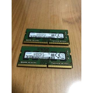 サムスン(SAMSUNG)の【値下げ】ノートPC用メモリ SAMSUNG 4GB ×2 DDR4 2400(PCパーツ)