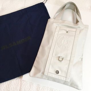 ジルサンダー(Jil Sander)の【JIL SANDER】 レア ジルサンダー ミニ トート バッグ ホワイト(トートバッグ)