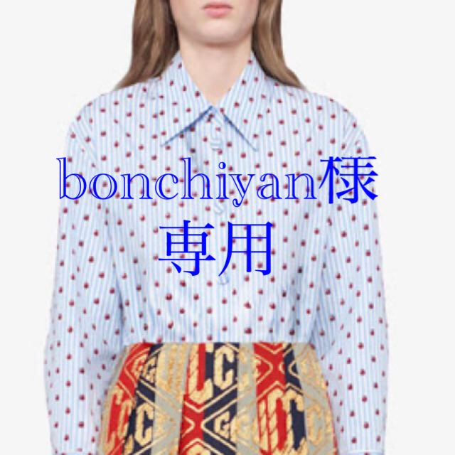 Gucci(グッチ)の★ bonchiyan様　専用★GUCCI バグズストライプシャツ 38 レディースのトップス(シャツ/ブラウス(長袖/七分))の商品写真