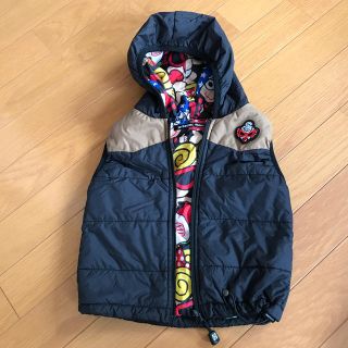 ヒステリックミニ(HYSTERIC MINI)の【美品】ヒスミニ90 リバーシブル　ダウンベスト(ジャケット/上着)