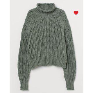 エイチアンドエム(H&M)のリブハイネックセーター チャンキーニット(ニット/セーター)