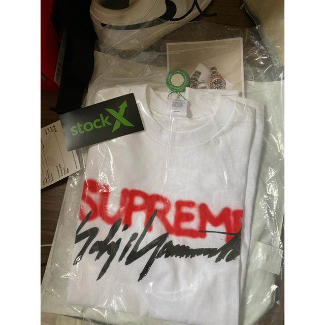 supreme yohji yamamoto logo tee white