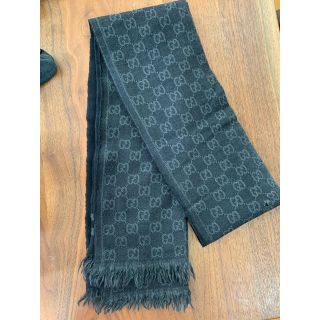 グッチ(Gucci)のGUCCI グッチ　マフラー　ストール　ブラック(マフラー)