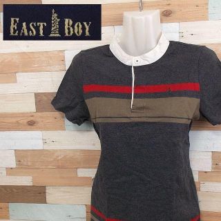 イーストボーイ(EASTBOY)の【EAST BOY】 美品 イーストボーイ グレー半袖ポロシャツ 11(ポロシャツ)