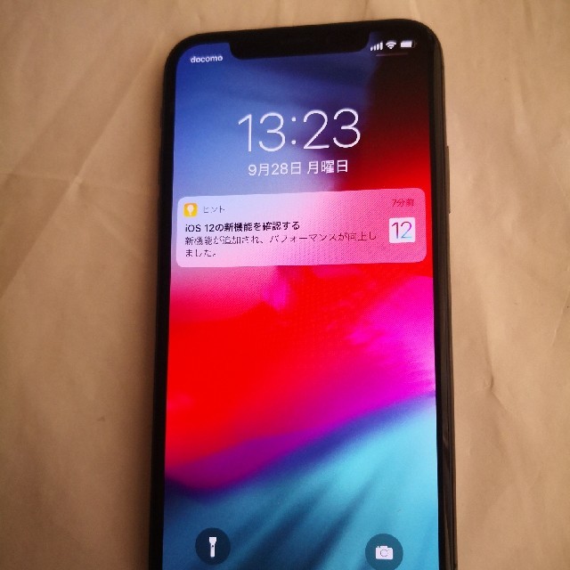 美品　iPhonex 64gb simフリー　充電17回スマートフォン/携帯電話