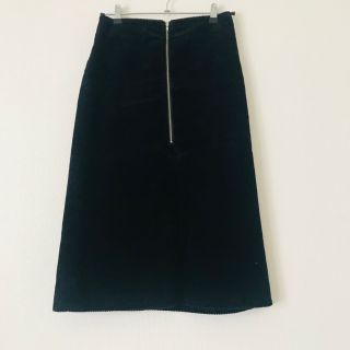 スピックアンドスパン(Spick & Span)の【美品】コーデュロイスカート(ネイビー)(ひざ丈スカート)