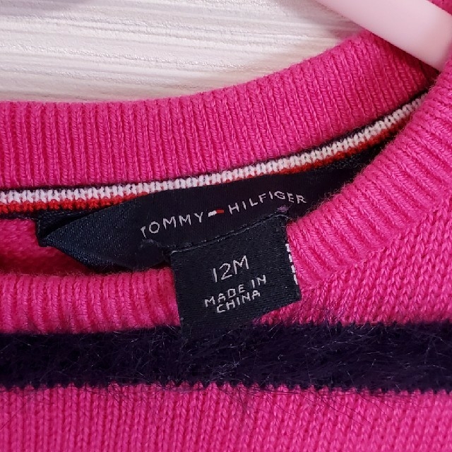 TOMMY HILFIGER(トミーヒルフィガー)の美品 TOMMY  ニットワンピース  キッズ/ベビー/マタニティのベビー服(~85cm)(ワンピース)の商品写真