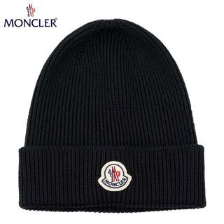 43 MONCLER　男女兼用 ブラック ニットキャップ ニット帽