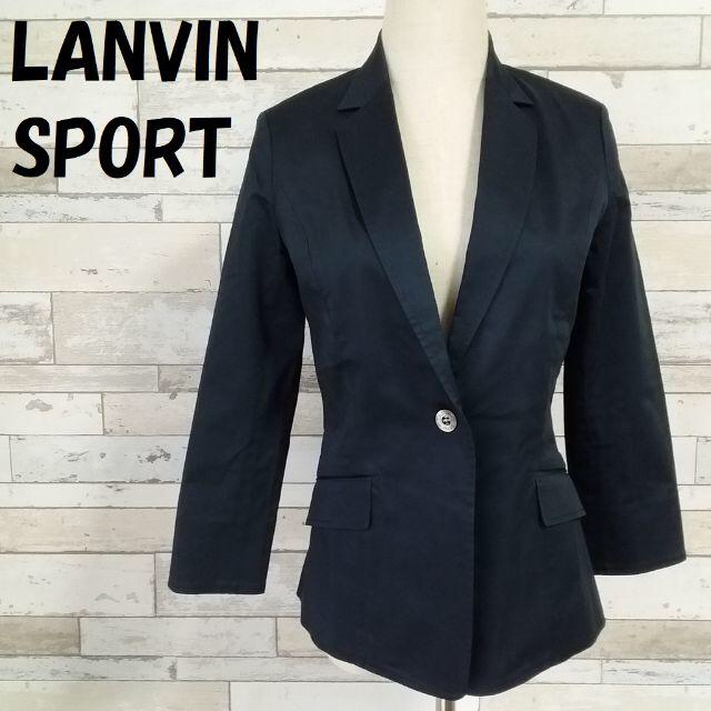 LANVIN(ランバン)の【人気】ランバン スポール 1ボタンジャケット ネイビー サイズ36 レディース レディースのジャケット/アウター(テーラードジャケット)の商品写真