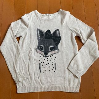 エイチアンドエイチ(H&H)のセール　美品　H&M  FOXプリントニット　140(Tシャツ/カットソー)