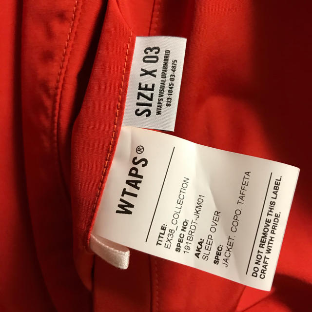 19SS WTAPS SLEEP OVER JACKET 美品 L 確実正規品