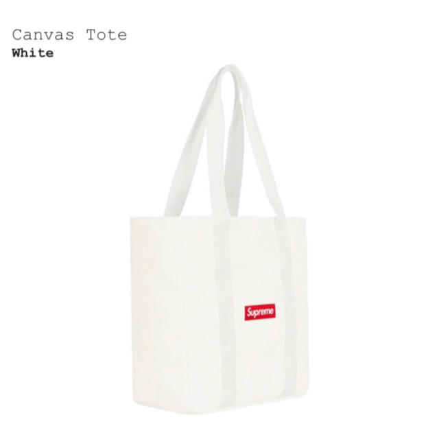 Supreme Canvas Tote White トート バッグ 白 1