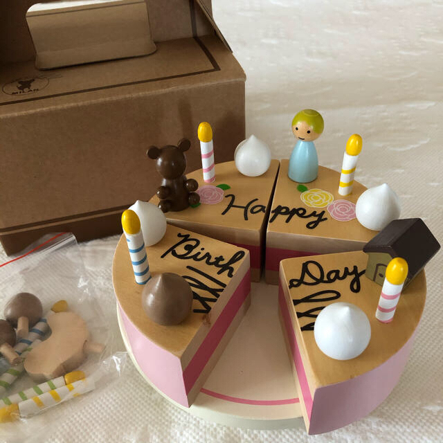 廃盤 新品 ままごと milan ミラン 木製 ホールケーキ 誕生日 バースデー