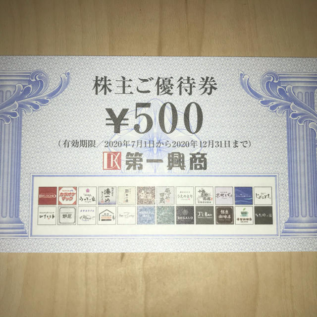 第一興商　株主優待　10,000円分 1