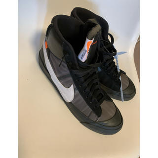 ナイキ(NIKE)のOff White Nike Blazer mid Black 27.5cm(スニーカー)