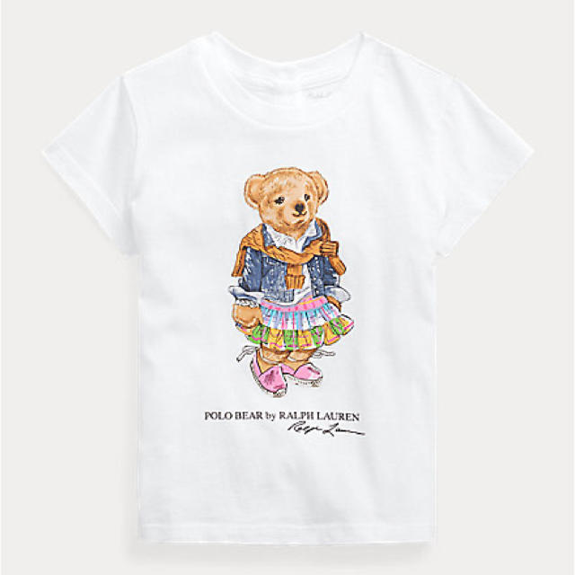 POLO RALPH LAUREN(ポロラルフローレン)の379.マドラス ベア コットン ジャージー Tシャツ24M キッズ/ベビー/マタニティのキッズ服女の子用(90cm~)(Tシャツ/カットソー)の商品写真