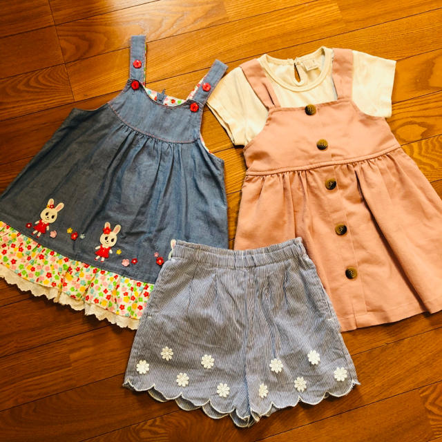 petit main(プティマイン)のプティマイン　ミキハウス3点セット キッズ/ベビー/マタニティのキッズ服女の子用(90cm~)(ワンピース)の商品写真