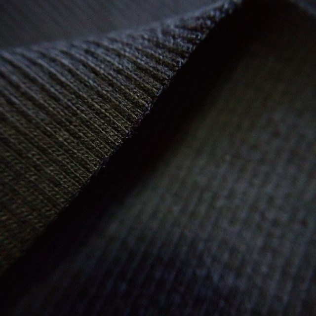 スパンテレコ ブラック 黒 ニット生地 リブ 袖 襟 裾の通販 by ここみ's shop｜ラクマ