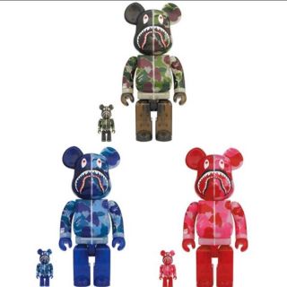 アベイシングエイプ(A BATHING APE)のCLEAR ABC CAMO SHARK BE@RBRICK 100%&400%(その他)