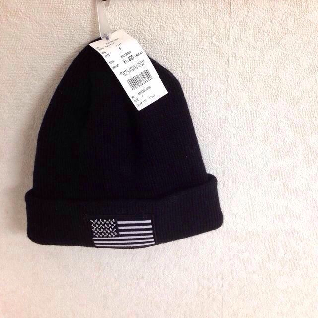 WEGO(ウィゴー)のブラック  ニット帽 ( 値下げ ) レディースの帽子(ニット帽/ビーニー)の商品写真
