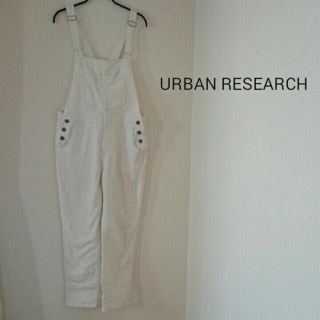 アーバンリサーチ(URBAN RESEARCH)のUR ホワイトコーデュロイオーバーオール(サロペット/オーバーオール)