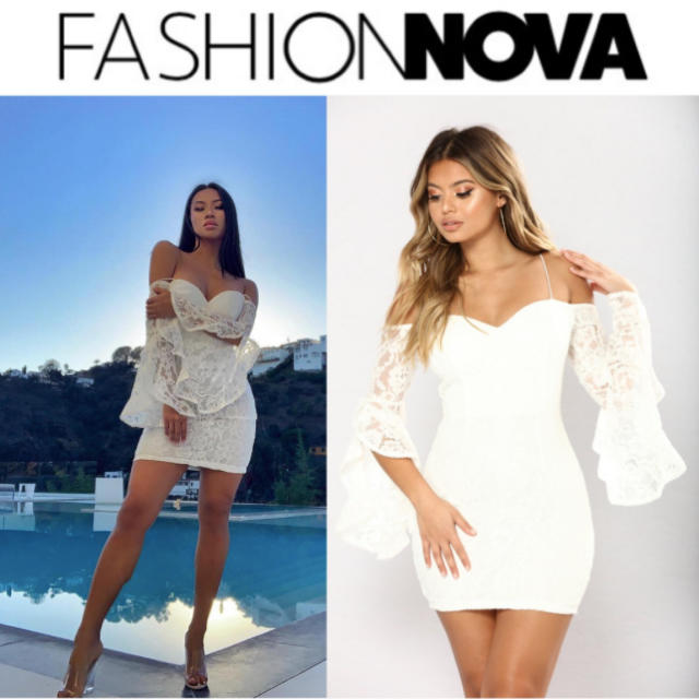 【新品未使用】FashionNova レースワンピースSサイズ