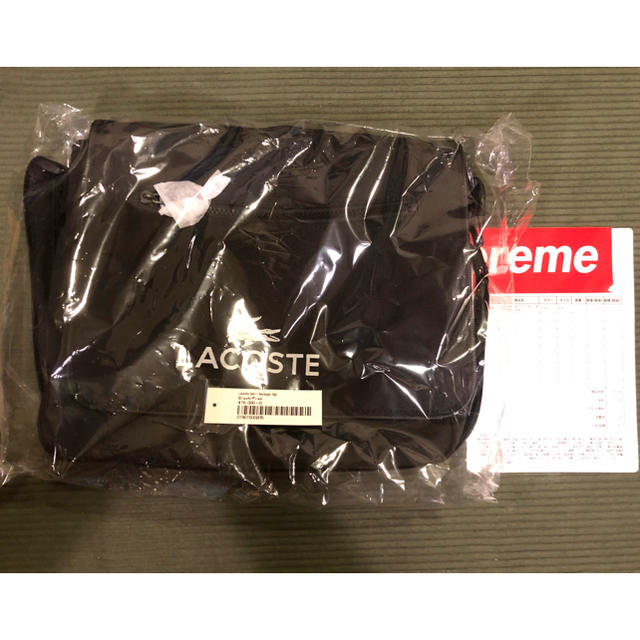 Supreme(シュプリーム)の黒 supreme lacoste messenger bag black 新品 メンズのバッグ(メッセンジャーバッグ)の商品写真