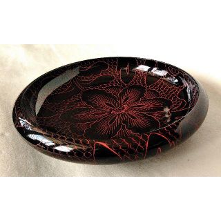 直売直送漆塗り 虫喰塗り 菓子器 平鉢 木製 mEouX-m27585389743食器