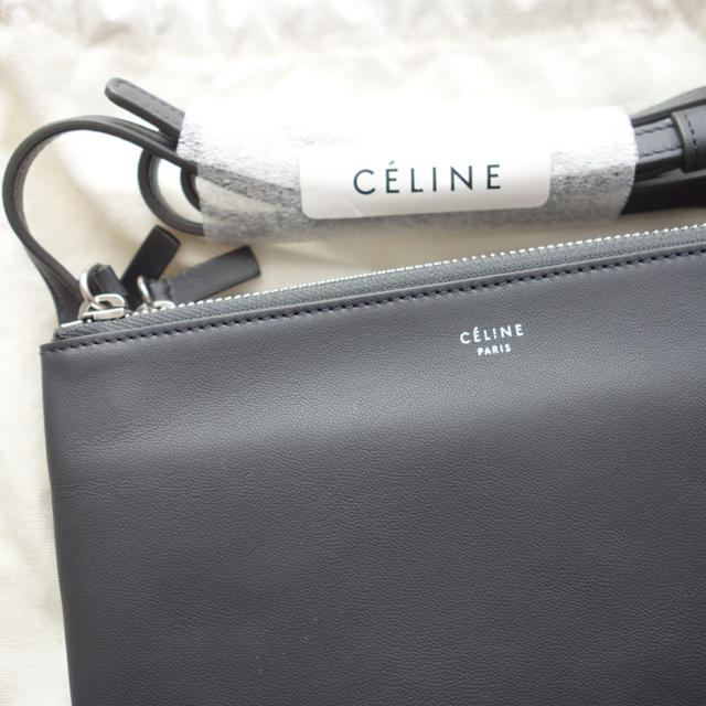 celine(セリーヌ)の新品 未使用 旧ロゴ セリーヌ トリオ アンスラサイト レディースのバッグ(ショルダーバッグ)の商品写真