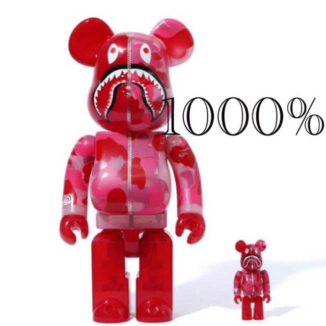 BE@RBRICK CLEAR ABC CAMO SHARK 1000%