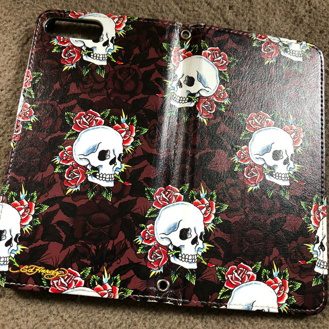 Ed Hardy(エドハーディー)のエドハーディ　iPhone手帳ケース　iPhone8plus スマホ/家電/カメラのスマホアクセサリー(iPhoneケース)の商品写真