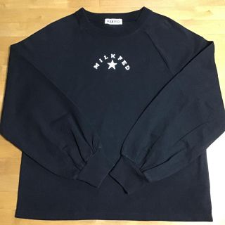 ミルクフェド(MILKFED.)のミルクフェド　Tシャツ　黒　カットソー　トップス(Tシャツ(長袖/七分))