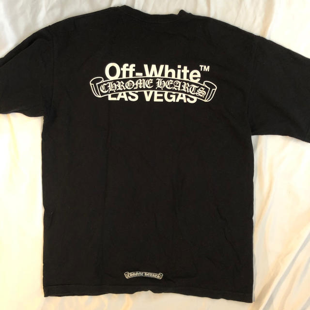女性に人気！ Chrome Hearts - ラスベガス限定クロムハーツ×オフホワイトコラボT Tシャツ/カットソー(半袖/袖なし)