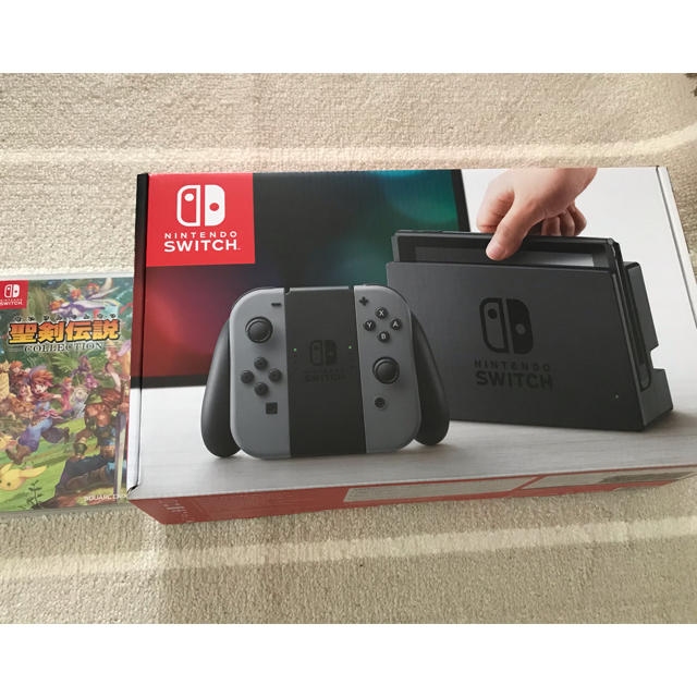 Nintendo Switch(ニンテンドースイッチ)のswitch本体+ソフト エンタメ/ホビーのゲームソフト/ゲーム機本体(家庭用ゲーム機本体)の商品写真