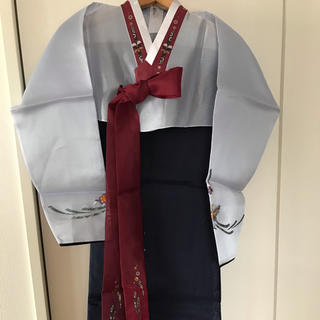 新品チマチョゴリ韓服伝統チマチョゴリ紺(その他ドレス)