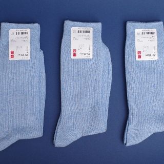 ユニクロ(UNIQLO)のポスト投函 ユニクロ 50色 ソックス 3足 靴下 消臭 機能 BLUE(ソックス)