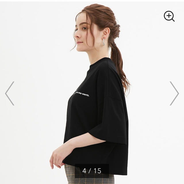 GU(ジーユー)の【最終値下げ】GU クロップドT レディースのトップス(Tシャツ(長袖/七分))の商品写真