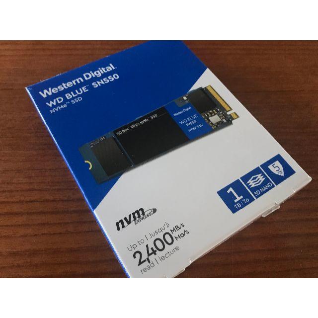 未使用！1TBのSSD WD Blue SN550 NVMe M.2