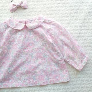 ボンポワン(Bonpoint)のハンドメイド リバティ ブラウス　90〜(ブラウス)