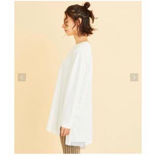 ビューティアンドユースユナイテッドアローズ(BEAUTY&YOUTH UNITED ARROWS)の特価💖コットンワイドサイドスリットロングスリーブTシャツ(Tシャツ(長袖/七分))