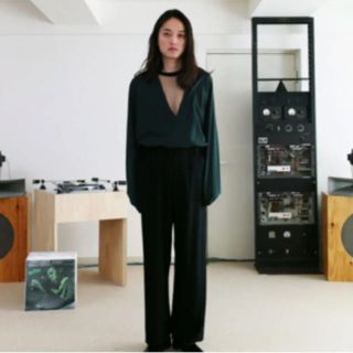 室外 SANSEA 18ss SNM BLUE STRAIGHT PANTS - スラックス