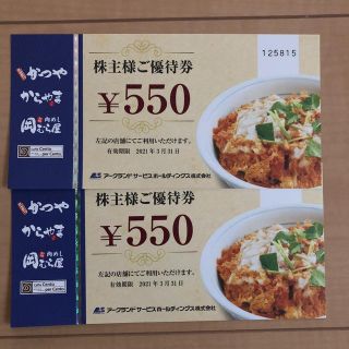 かつや　優待券(レストラン/食事券)