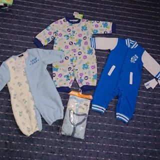 ニシマツヤ(西松屋)の【タグ付き】ベビー 70 冬服 まとめ売り(ロンパース)