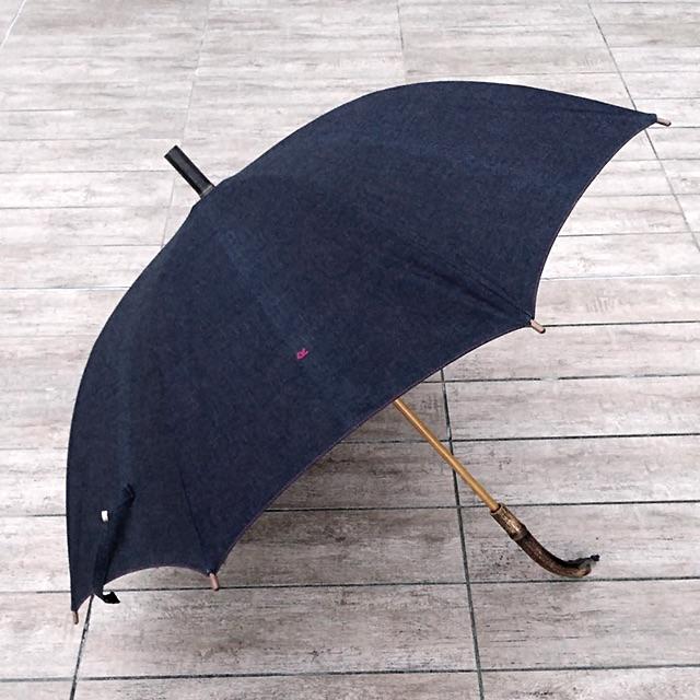 45rpm(フォーティーファイブアールピーエム)の45rpm✨フォーティーファイブアールピーエ厶 インディゴ バンブー 藍染 長傘 レディースのファッション小物(傘)の商品写真
