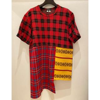 コムデギャルソンオムプリュス(COMME des GARCONS HOMME PLUS)の20aw コムデギャルソン　オムプリュス　チェックドッキングカットソー(Tシャツ/カットソー(半袖/袖なし))