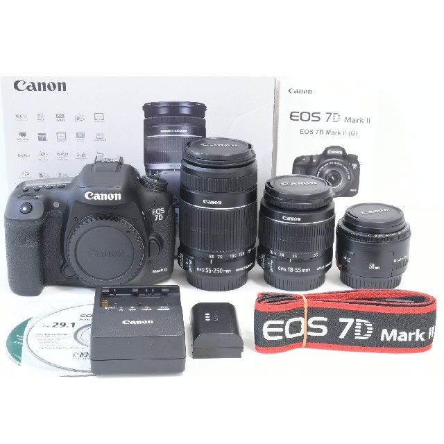 元箱付き キャノン Canon EOS 7D Mark II レンズセット- 元箱付き キャノン Canon EOS 7D Mark II レンズセット-