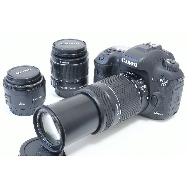 Canon EOS 7D Mark II 標準&望遠&単焦点トリプルレンズセット 人気絶頂