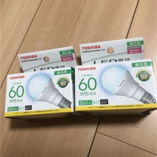 トウシバ(東芝)のTOSHIBA 東芝　広配光　LED電球　60w(蛍光灯/電球)