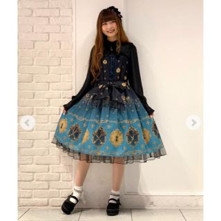 アクシーズファム(axes femme)の【みぃ⭐︎様専用】鍵柄ジャンスカ＋ホーリーブラウス＋ケープコート３点セット(ロングワンピース/マキシワンピース)